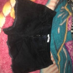 Black summer shorts
